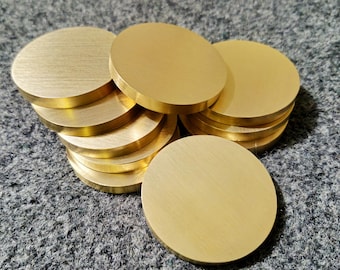40pcs | 40mm x 3mm solid Brass coins blanks | blanks for laser engraving | blank Coins | laser blanks |