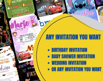 Personalized Canva Invitation Template: Custom Event Design (Digital Download)