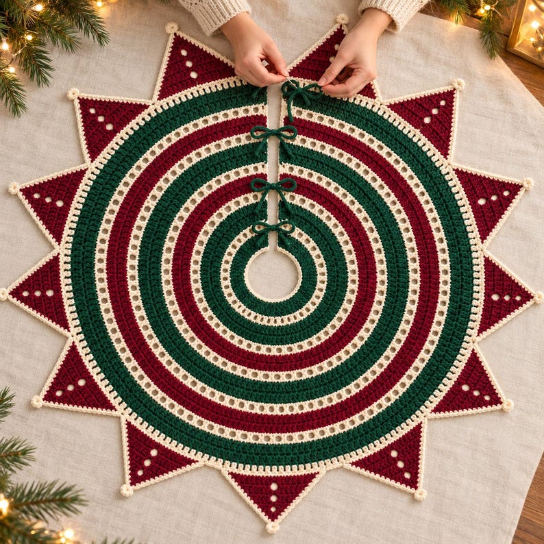 Policy Tree Guide.pdf Christmas Tree Skirt Crochet Pattern PDF, Noel Mandala, 3 Sizes ...