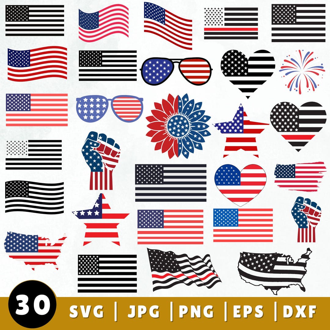 American Flag Svg | 4th of July Svg Cut Files | Distressed Flag Svg ...