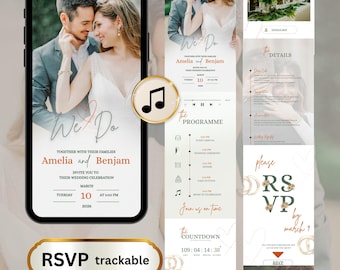 Plantillas para sitios web de bodas / Plantillas para sitios web en Canva / Plantillas para sitios web en Wix / Plantillas para invitaciones, programas y invitaciones de boda