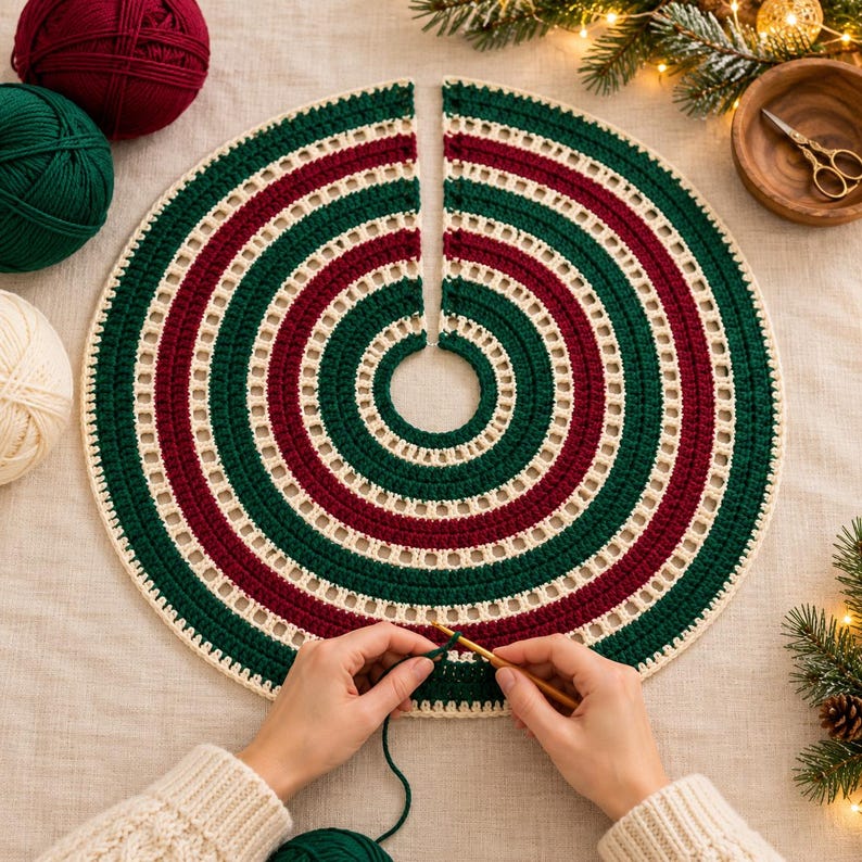 Policy Tree Guide.pdf Christmas Tree Skirt Crochet Pattern PDF, Noel Mandala, 3 Sizes ...