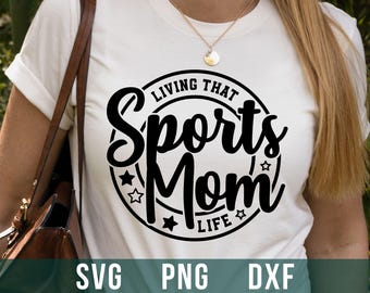 Sports Mom SVG | Volleyball, Football Game Day Designs (Instant Download)