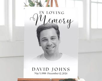 Personalized Funeral Welcome Sign: Celebration of Life Memorial Poster (Instant Download
