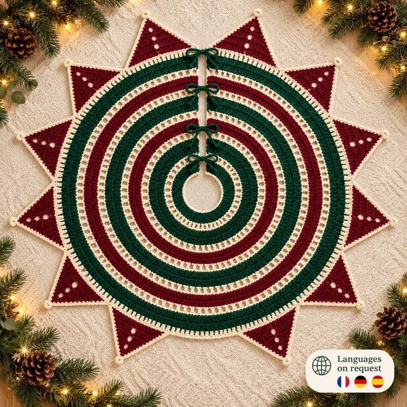 Policy Tree Guide.pdf Christmas Tree Skirt Crochet Pattern PDF, Noel Mandala, 3 Sizes ...