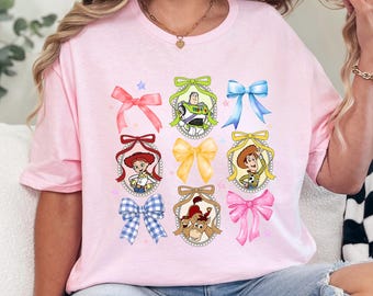 Coquette Disney Toy Story Bow Mirror Shirt, Disneyland Family Matching Tee 383164