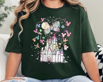Retro Disney Magic Castle Minnie Shirt, Disneyland Vacation Tee, Magic Kingdom 381008