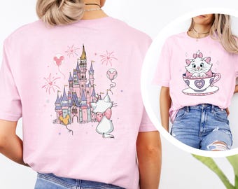 Disney Marie Cat Tea Cup Party Shirt, Coquette The Aristocats Castle Gift Tee 382898