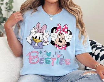 Coquette Minnie Mouse And Daisy Besties Shirt, Disneyland Trip Matching Family Tee 381092