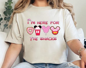 Coquette Disney I'm Here For Snacks Shirt, Minnie Love Vacation Tee 380745