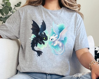 Universal Toothless And Light Fury Matching Shirt, How To Train Your Dragon Tee 384484
