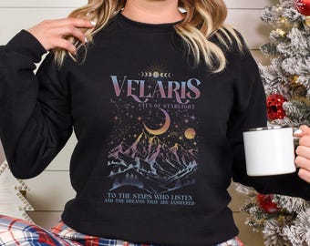 Velaris City Of Starlight Booktok Sweatshirt, Acotar The Night Court Crewneck, SJM Fan 384312