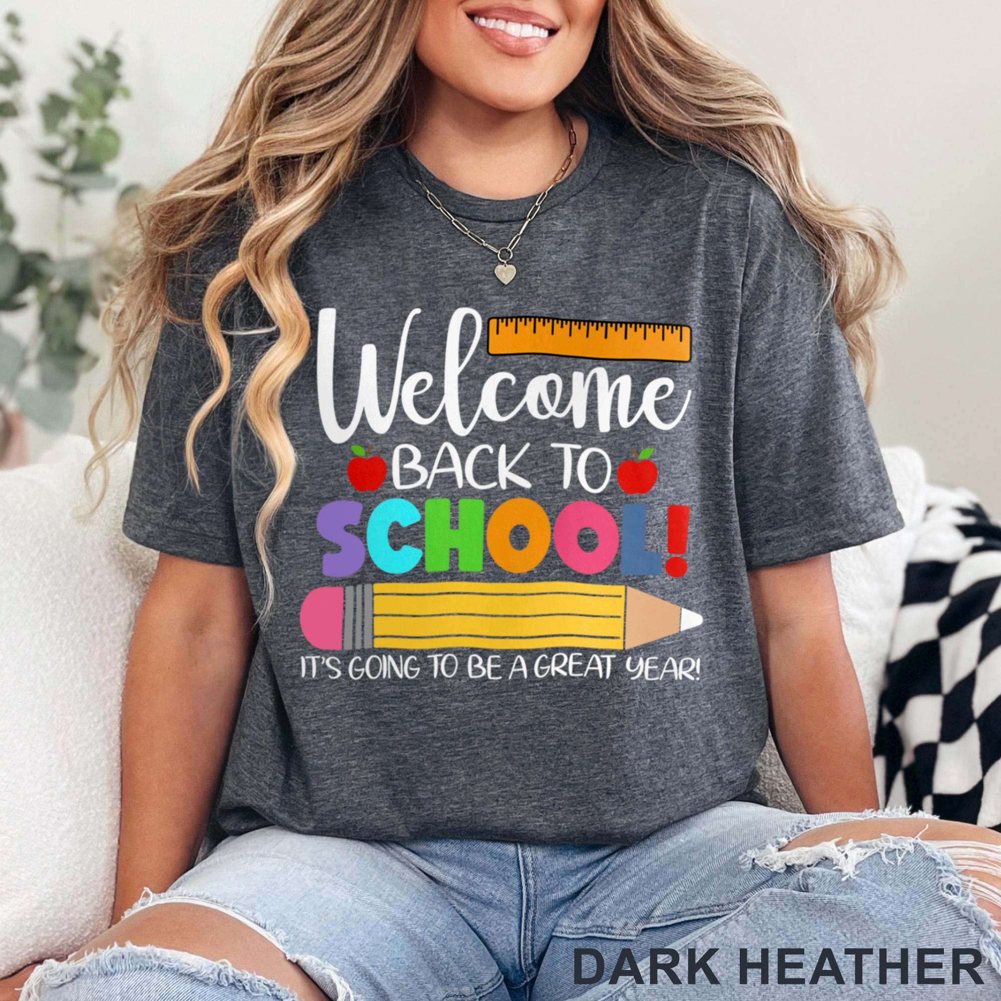 Camiseta de bienvenida al colegio, camiseta del primer día de clases, camiseta de regalo para el profesor de aula, camiseta de primaria, 381730
