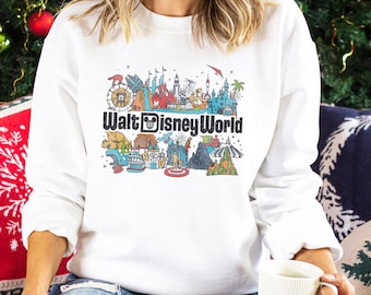 Retro Disneyworld Sweatshirt, Mickey And Friends Disney Crewneck, Gift For Fan 383554