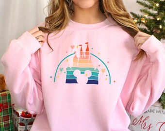 Disney Castle Mickey Sweatshirt,Mickey Castle Sweatshirt,Mickey Ears Sweatshirt,Disney Castle Coquette Shirt,Disney Vacation Crewneck 383284