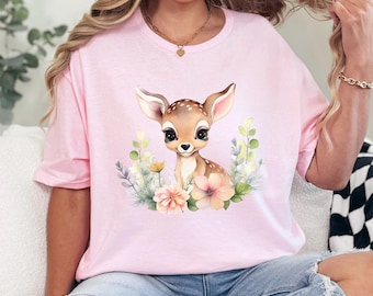 Disney Bambi Shirt, Disney Bambi Deer Shirt, Bambi Birthday Gift Shirt,Disney Family Vacation, Disney Kids shirt, Disney Flower Shirt 383270