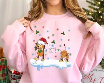 Toy Story Christmas Sweatshirt, Disney Family Trip Hoodie, Disney Matching Woody Jessie Buzz Slinky Rex Alien Shirt, Xmas Party Shirt 382079