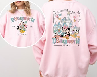 Coquette Disneyworld Est 1971 Florida Sweatshirt, Magic Kingdom Castle Crewneck 382928