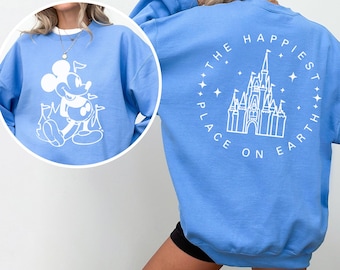 The Happiest Place One Earth Sweatshirt, Magical Castle Hoodie, Mickey Castle Hoodie, Disney Vacation Hoodie, Magic Kingdom Crewneck, 383806