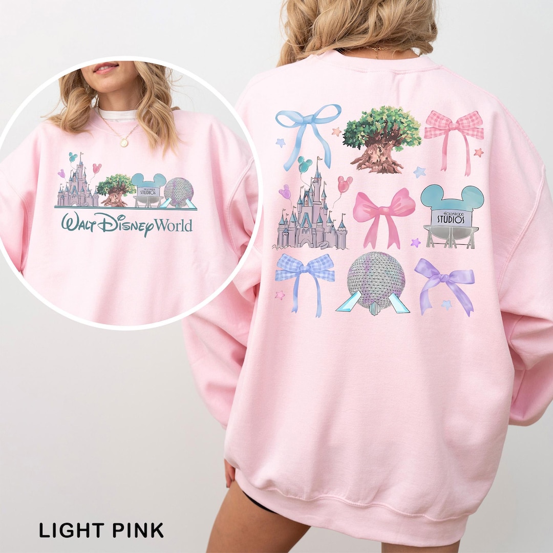 Disney Coquette Sweatshirt, Walt Disney World Coquette Sweatshirt, Disney Castle Hoodie,Hollywood Studios Crewneck, Disneyland Hoodie 383268