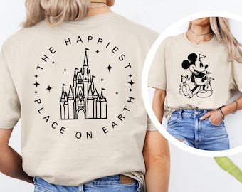 The Happiest Place One Earth Magical Castle Shirt, Mickey Disney Vacation Tee 383806