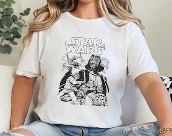 Disney Vintage Star Wars Shirt, May The Force Be With You Tee 381188