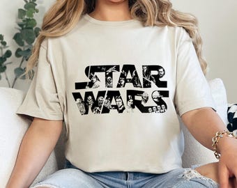 Camiseta de Disney Star Wars, Camiseta para viaje familiar a Disneyland, Regalo vintage para fans de The Mandalorian 382633