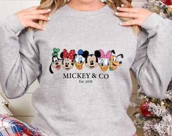 Vintage Mickey And Friends Sweatshirt, Disneyland Family Trip Hoodie 382787