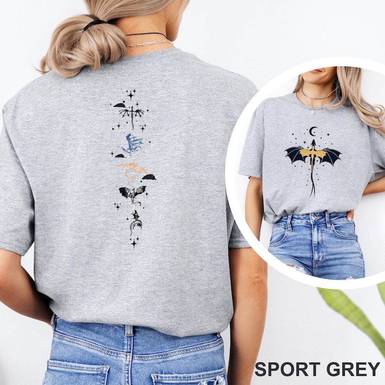 Fourth Wing Violet and Xaden Dragon Shirt, Tairn Sgaeyl Andarna Fantasy Book Tee