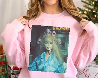 Distressed Doll Face Meme Sweatshirt, Viral Internet Hoodie, Sarcastic Hoodie 386074
