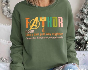 Fathor Avengers Sweatshirt, Father's Day Gift, Avengers Men's Sweatshirt, Fathor Hoodie, Marvelous Dad Crewneck, Superhero Dad Hoodie 383001