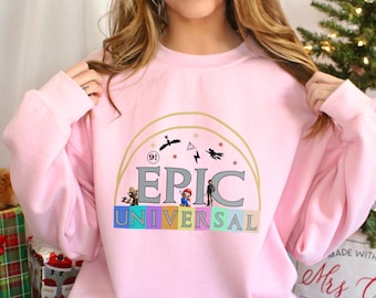 Coquette Universal Studios Sweatshirt, Epic Universe Family Vacation Crewneck 382791