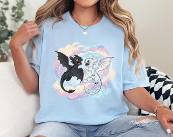 Toothless And Light Fury Matching Shirt, Universal How To Train Your Dragon Tee 384486