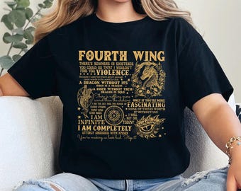 Violet Sorrengail Fourth Wing Merch Shirt, Dragon Rider Tee, Fantasy Book Lover 384638