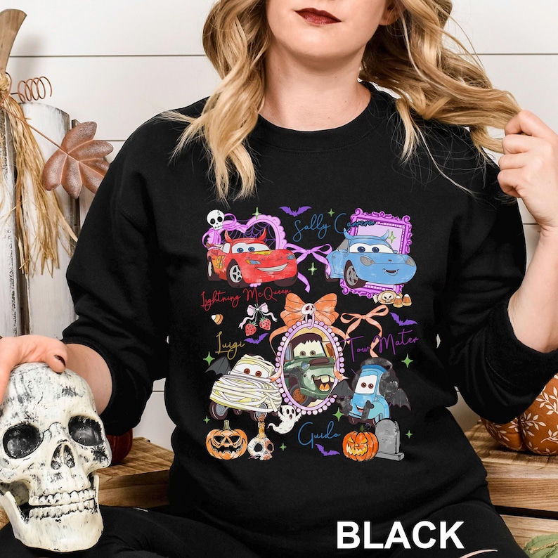 Disney Cars Characters Sweatshirt, Lightning McQueen Mater Doc Hudson Hoodie