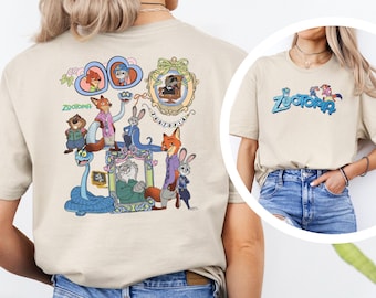 Zootopia Disney Character Shirt, Nick Wilde Judy Hopps Locket Hoodie 384512