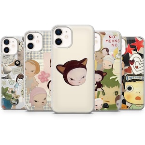 Yoshitomo Nara Phone Case Y2K Art Cover for iPhone 16 Pro Max 15 14 13 12 11 Plus, Samsung S25 Ultra S24 S23 S22 S21 S20, Pixel 9 8A 7A