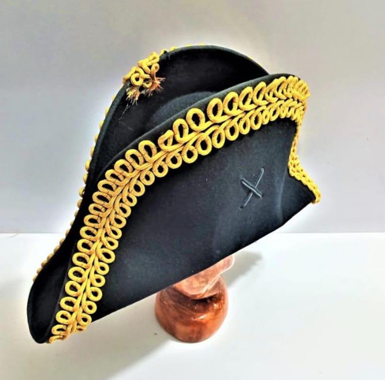 Napoleon Bicorne With Gold Trim - American Cocked Hat - Red White Blue ...