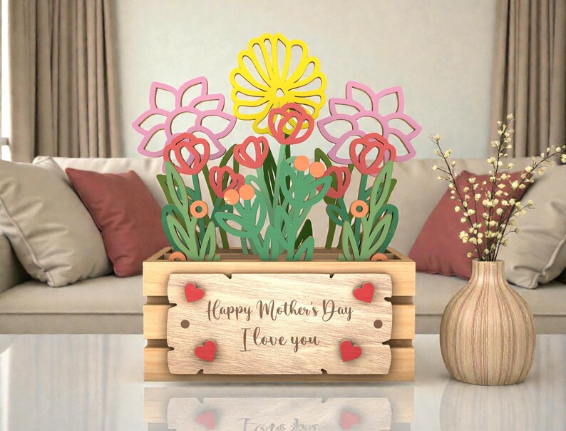 Mother’s Day Flower Box SVG , Happy Mothers Day Layered Planter Svg ...