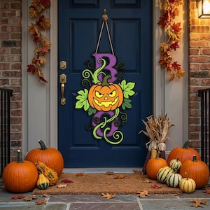 BOO Pumpkin SVG, Halloween Door Hanger Laser Cut File, Jack O Lantern Fall Decor, Glowforge xTool File