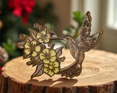 Hummingbird Layered Cut File Svg,3D Floral Bird Svg, Paper Cut Light Box, Layered Wood Laser Cut File, Nature Animal Svg ,Glowforge Svg File