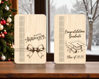 Happy Anniversary Card SVG, Graduation Class of 2025 Wood Card