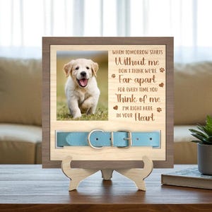 Pet Memorial Frame SVG, Dog Collar Holder Keepsake, Pet Loss Remembrance Sign, Laser Cut Digital File for Glowforge Cricut file