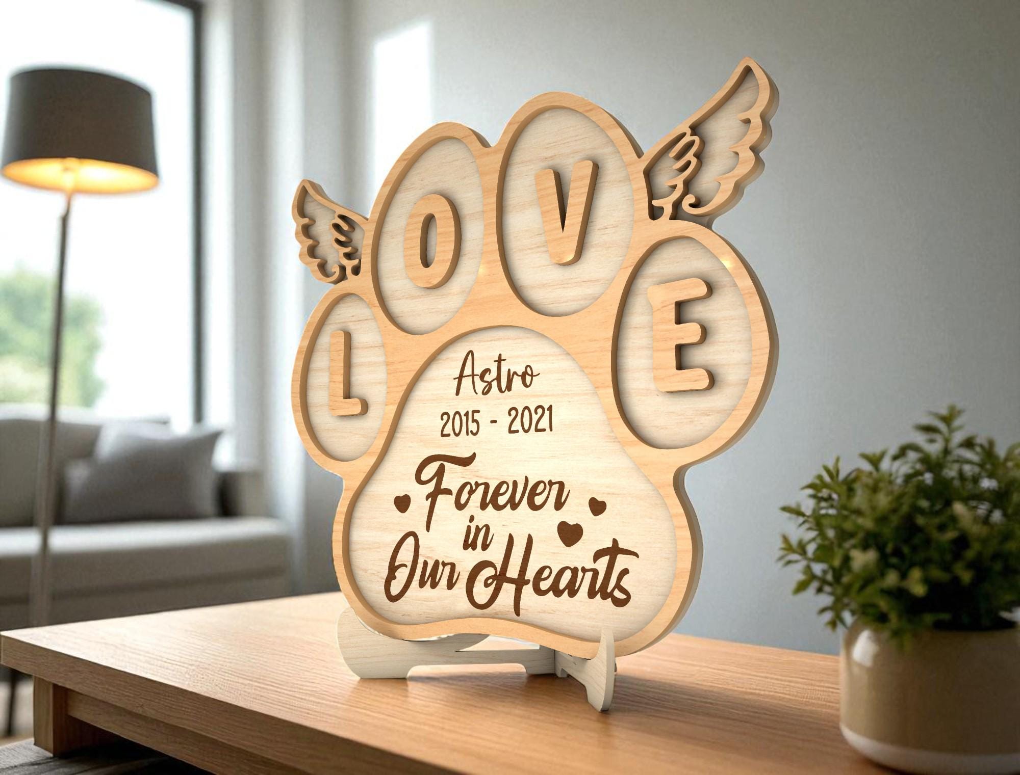 Pet Memorial Paw Print SVG, Pet Loss Sympathy Gift, Dog Cat Remembrance ...