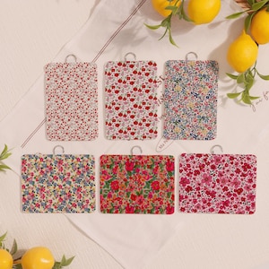 Small Floral Patterns ID Badge Holder for Professionals, Customized Nurse/Teacher/Doctor Lanyard Accessory, Soft Durable Card Protector