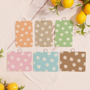 Colorful Daisy ID Badge Holder for Professionals, Customized Nurse Lanyard Accessory, Teacher Card Holder, Doctor Soft Card Protector