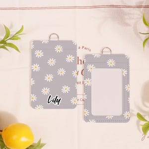 Colorful Daisy ID Badge Holder for Professionals, Customized Nurse Lanyard Accessory, Teacher Card Holder, Doctor Soft Card Protector