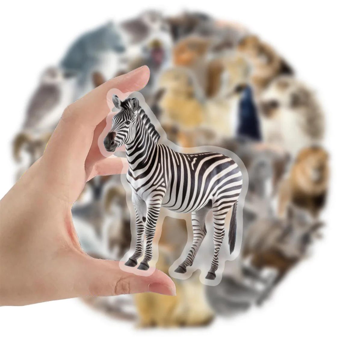 50 Animal Stickers, Assorted Self Adhesive Waterproof Stickers ...