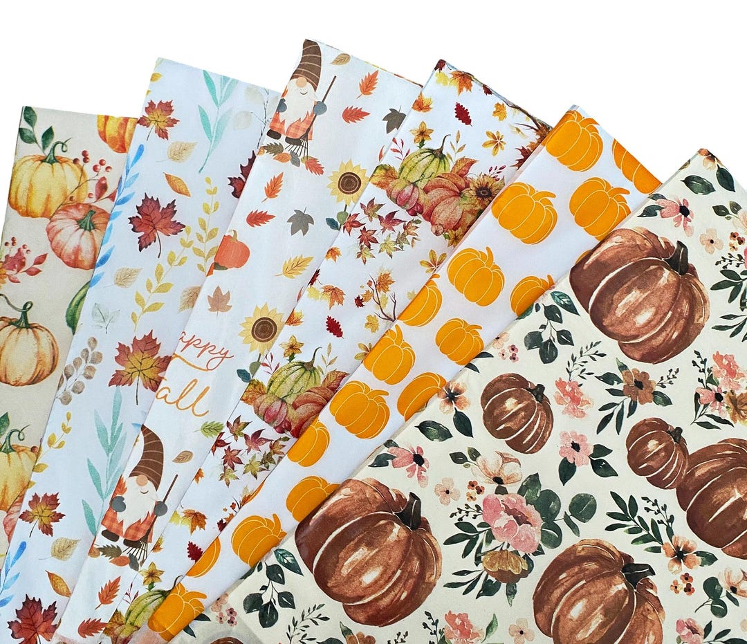 Autumn Tissue Paper Sheets - Pack of 6 Assorted Sheets or All the Same ...