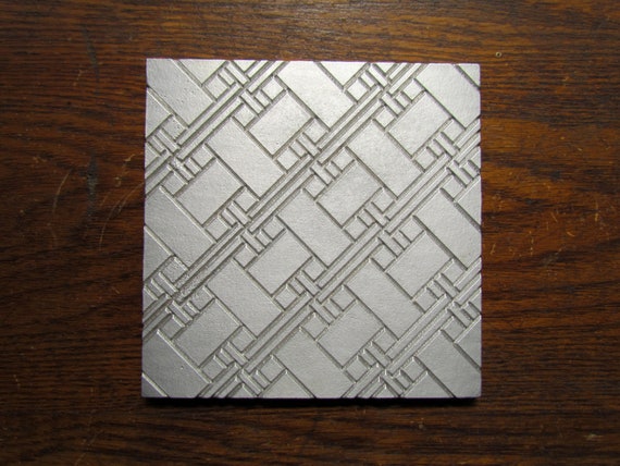 Woven Tile Design 6 Inch Abstract Decorative Recycled Image 0